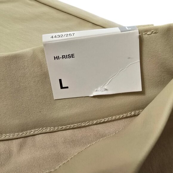 Zara NWT High Rise Bootcut Coated Leggings In Tan Sz L - Picture 10 of 14